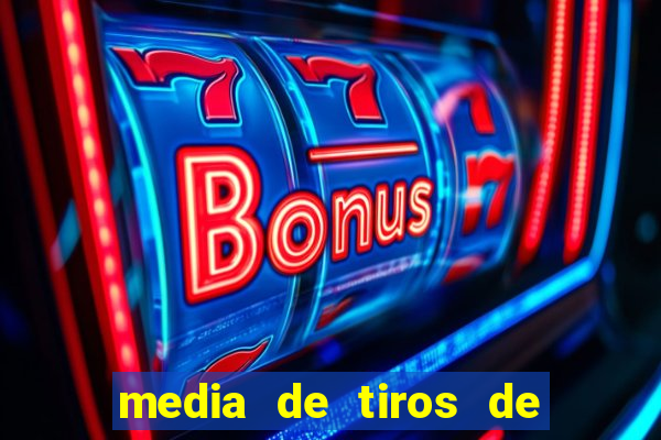 media de tiros de meta por jogo